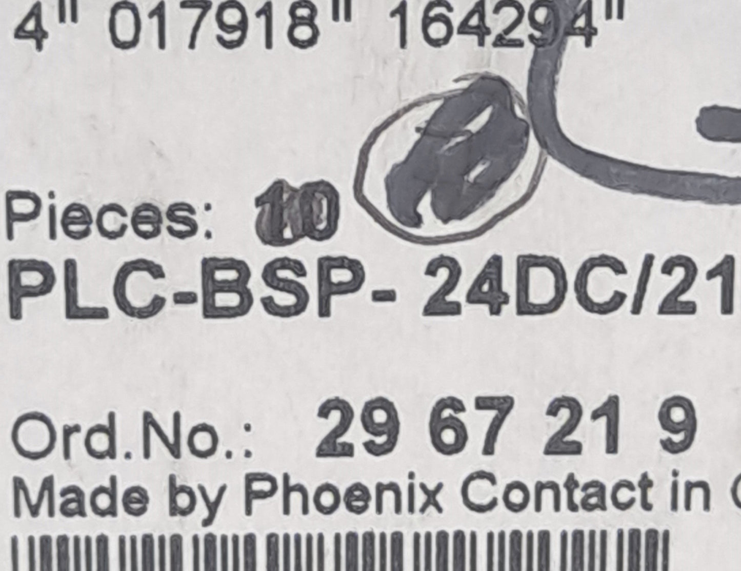 New Lot of 3 Phoenix Contact PLC-BSP-24DC/21 Relay Base, 24V, DIN Rail Mounting