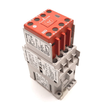 New – Open box Allen Bradley 100S-C09EJ304BC Safety Contactor, 4-Pole W/ Auxiliary Block, 24VDC
