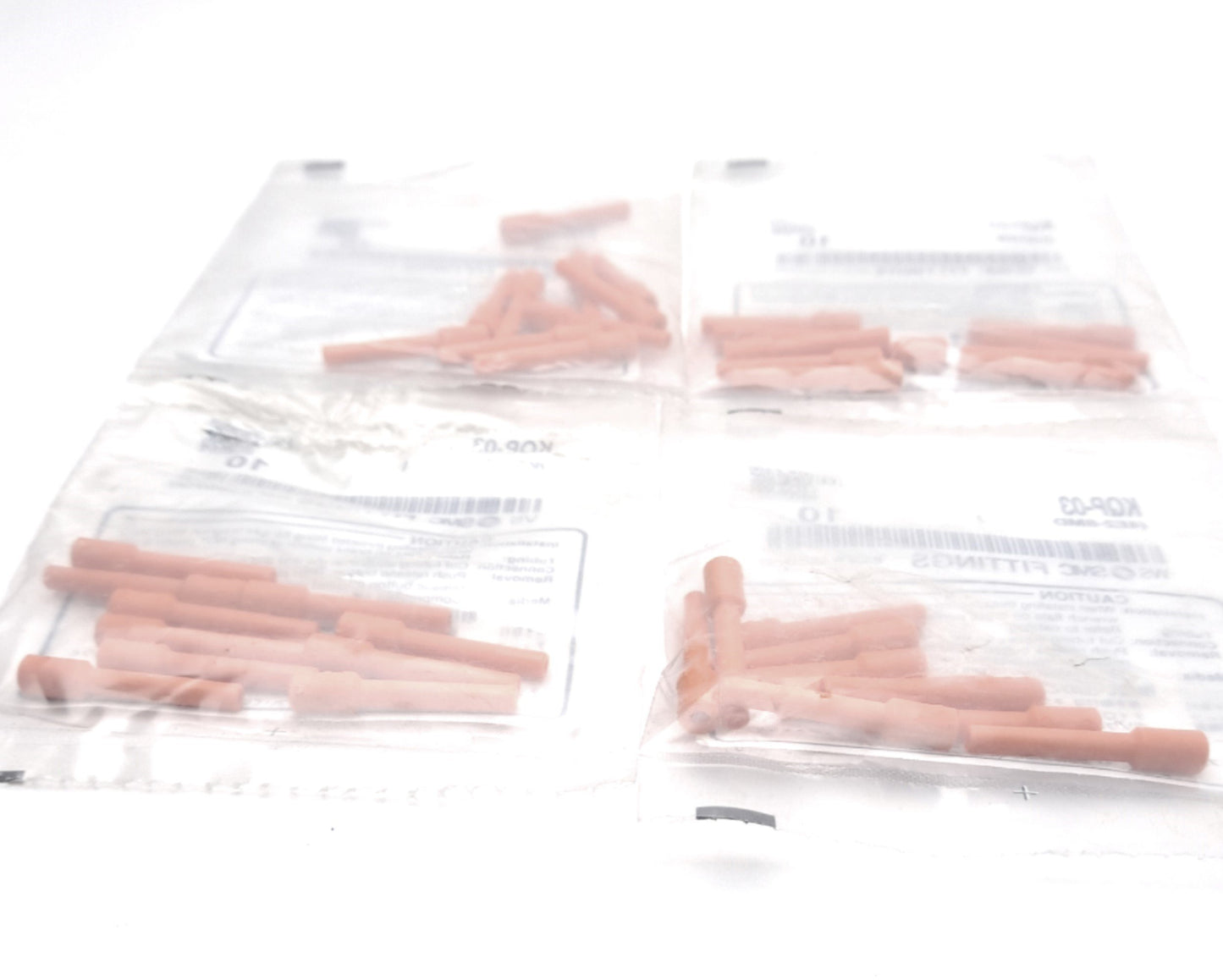 New Lot of 40 SMC KQP-03 One Touch Plug Fitting, 5/32" Tubing, 1MPa Max, KQ2 Series