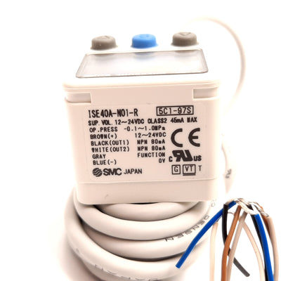 New SMC ISE40A-N01-R-X501 Digital Pressure Switch -0.1 to 1.0MPa, 12-24VDC, 1/8" NPT