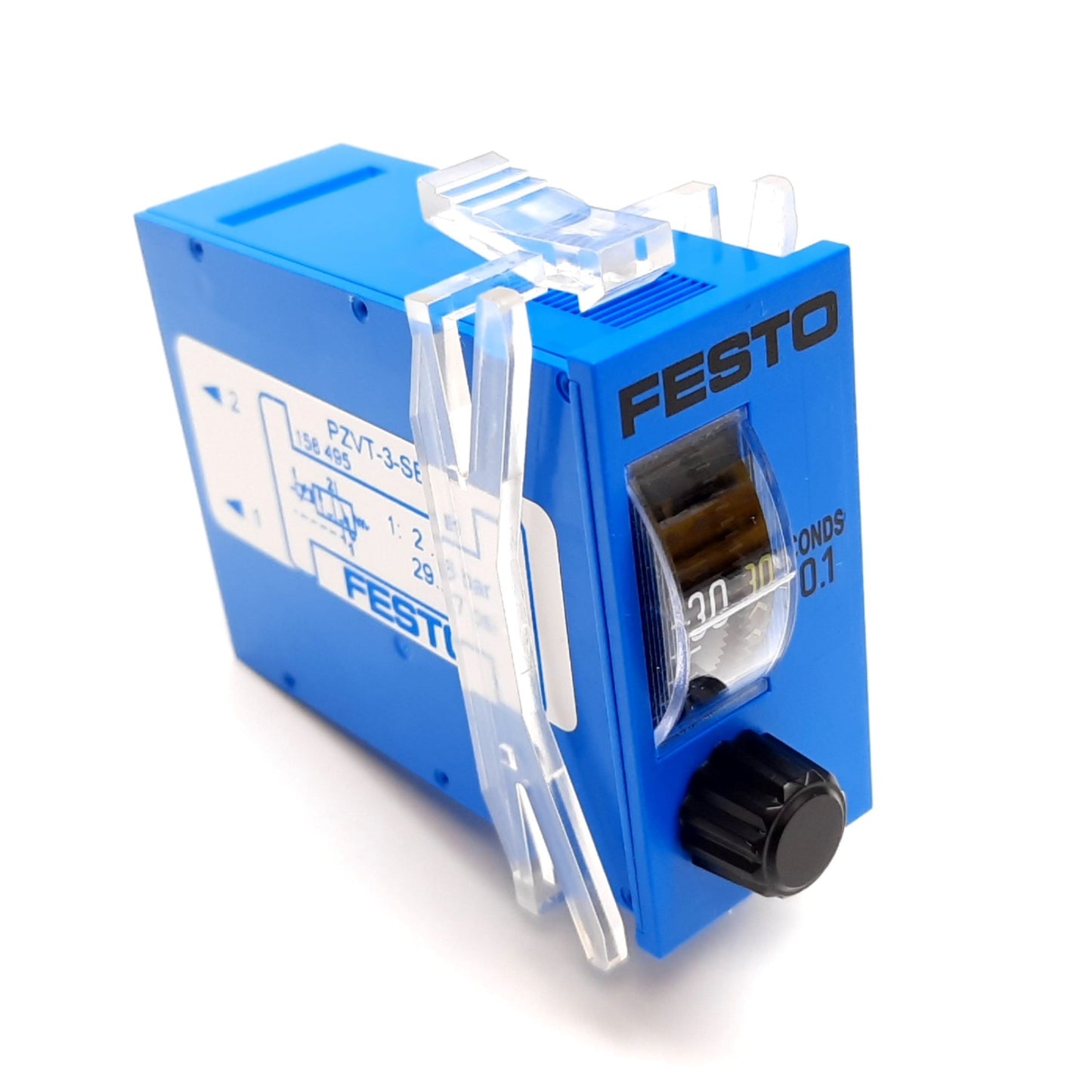 New Festo PZVT-3-SEC Pneumatic Timer, Delay Range 0.2-3sec, 2-6 bar, M5x0.8