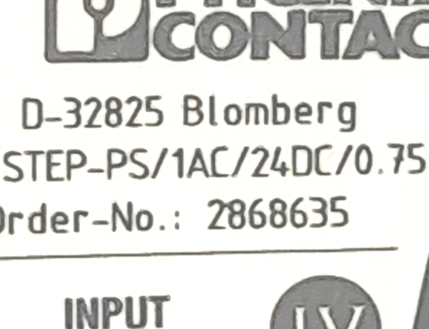 New Phoenix STEP-PS/1AC/24DC/0.75 Power Supply 100-240VAC IN, 24VDC 0.75A OUT