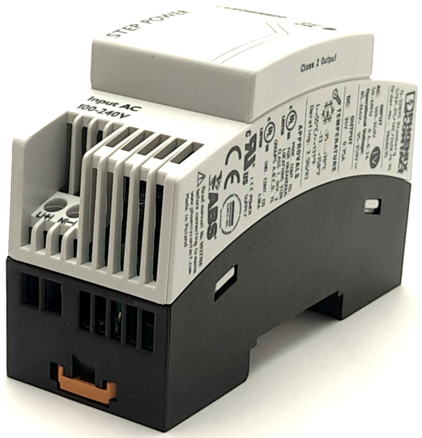 New Phoenix STEP-PS/1AC/24DC/0.75 Power Supply 100-240VAC IN, 24VDC 0.75A OUT