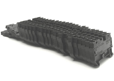 New – Open box Lot of 25 Phoenix Contact ST 4 BK Black Spring Cage Terminal Blocks, 800V, 40A