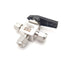 New Swagelok SS-43GXS4 Stainless 1 Piece 3 Way Ball Valve 2500PSI 1/4" Tube Fitting
