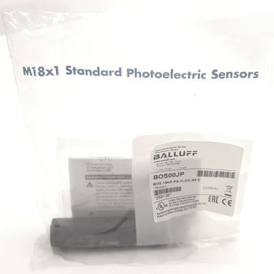 New Balluff BOS 18KF-PA-1LOC-S4-C Photoelectric Sensor, 24v DC, PNP NO/NC, BOS00JP