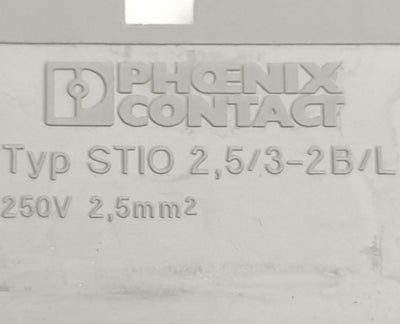 New Lot of 10 Phoenix Contact STIO 2,5/3-2B/L Sensor/actuator terminal block, 250V