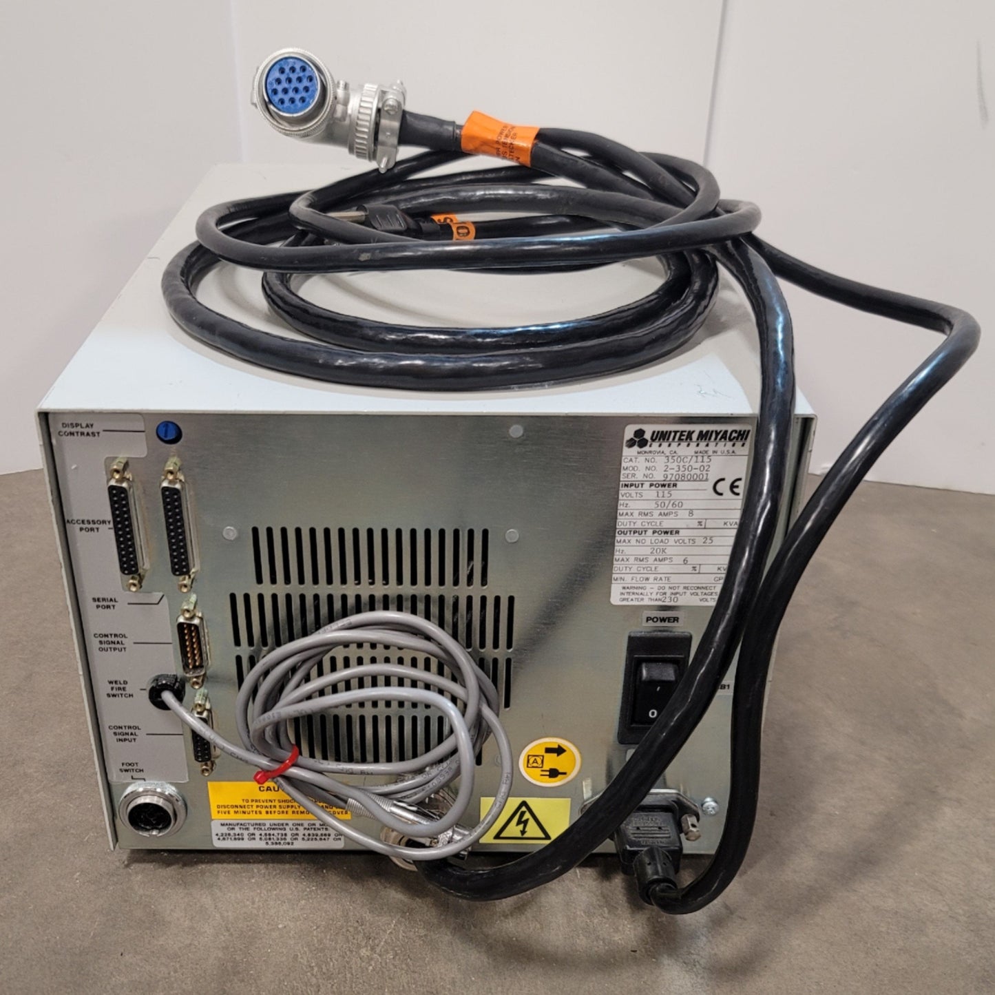 Used UNITEK MIYACHI 301H/115V High Precision Weld Head System 115VAC, 5kA, 2-20lbs