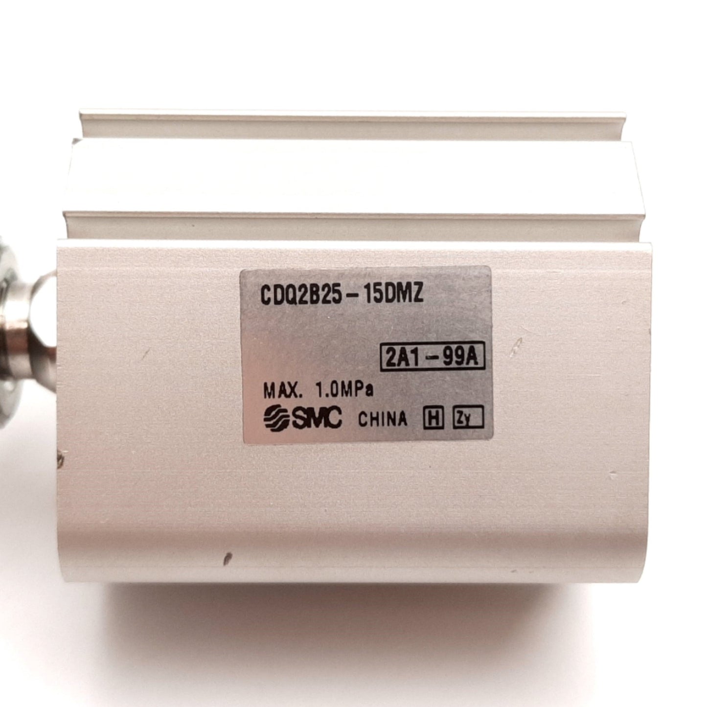 Used SMC CDQ2B25-15DMZ Compact Cylinder, Bore: 25mm, Stroke: 15mm, 1.0MPa, M5x0.8
