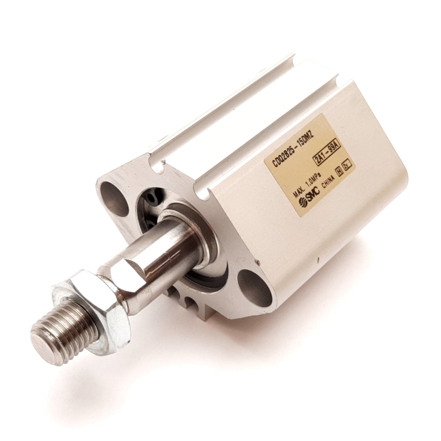 Used SMC CDQ2B25-15DMZ Compact Cylinder, Bore: 25mm, Stroke: 15mm, 1.0MPa, M5x0.8