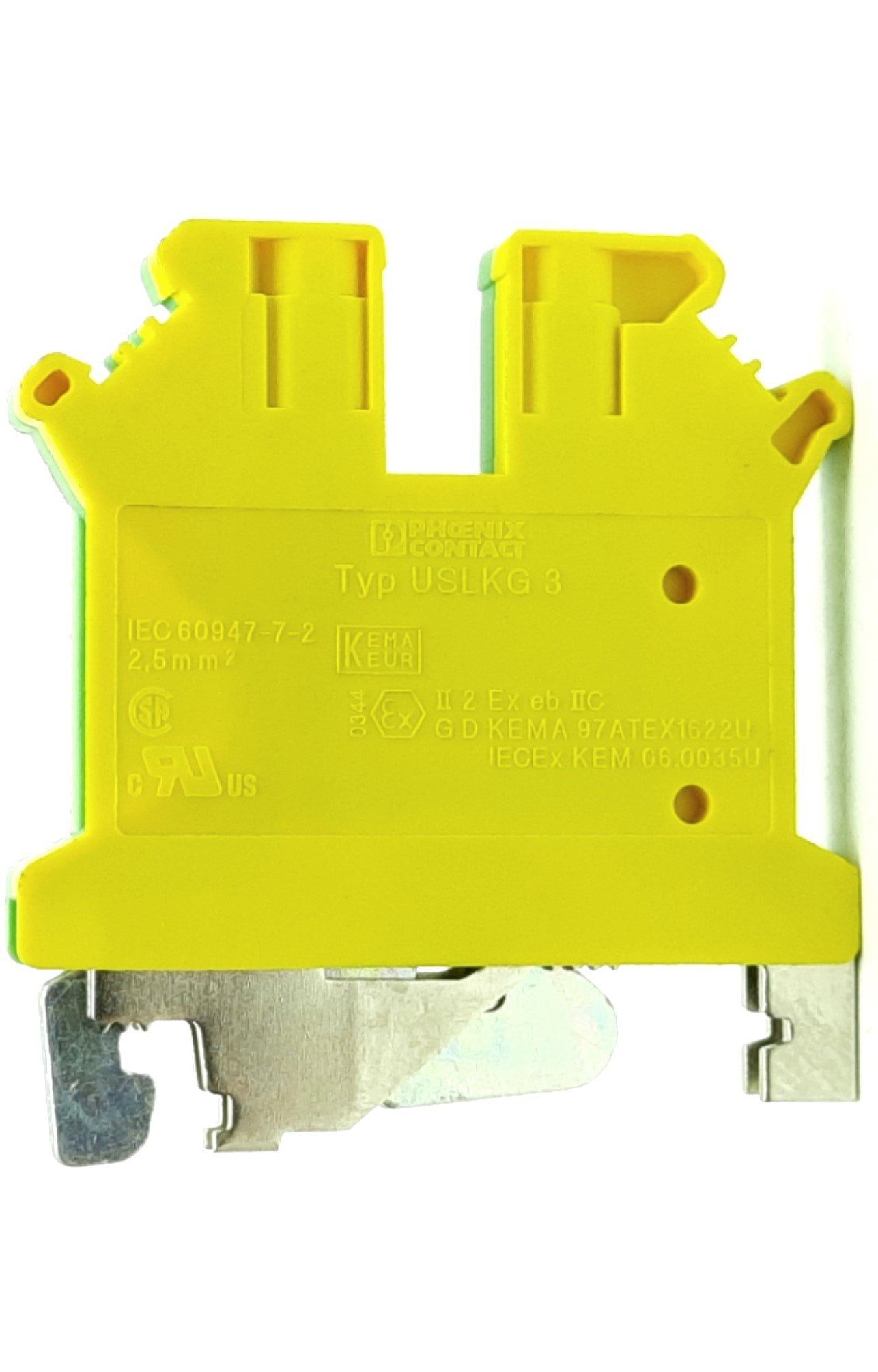 New – Open box Lot of 10 Phoenix Contact USLKG 3 Ground Terminal Block 1-Pole 28-12AWG DIN Rail