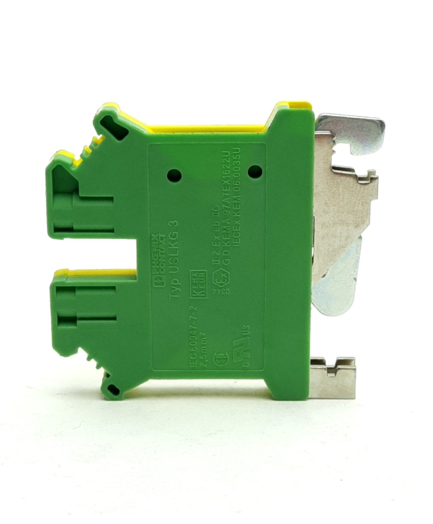 New – Open box Lot of 10 Phoenix Contact USLKG 3 Ground Terminal Block 1-Pole 28-12AWG DIN Rail