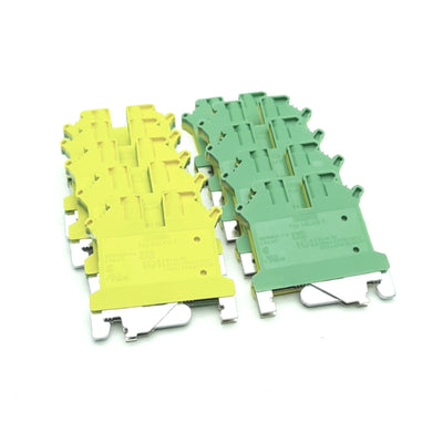 New – Open box Lot of 10 Phoenix Contact USLKG 3 Ground Terminal Block 1-Pole 28-12AWG DIN Rail