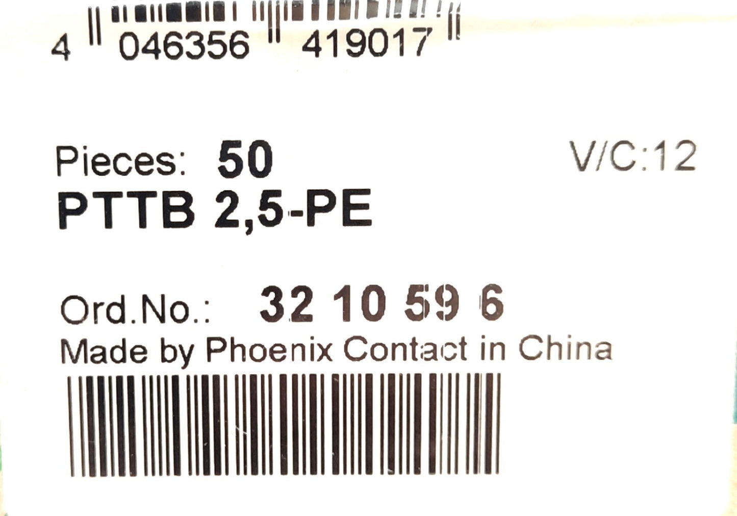 New – Open box Lot of 5 Phoenix Contact PTTB 2.5-PE Terminal Block 2-Tier 500V 20A DIN-Rail