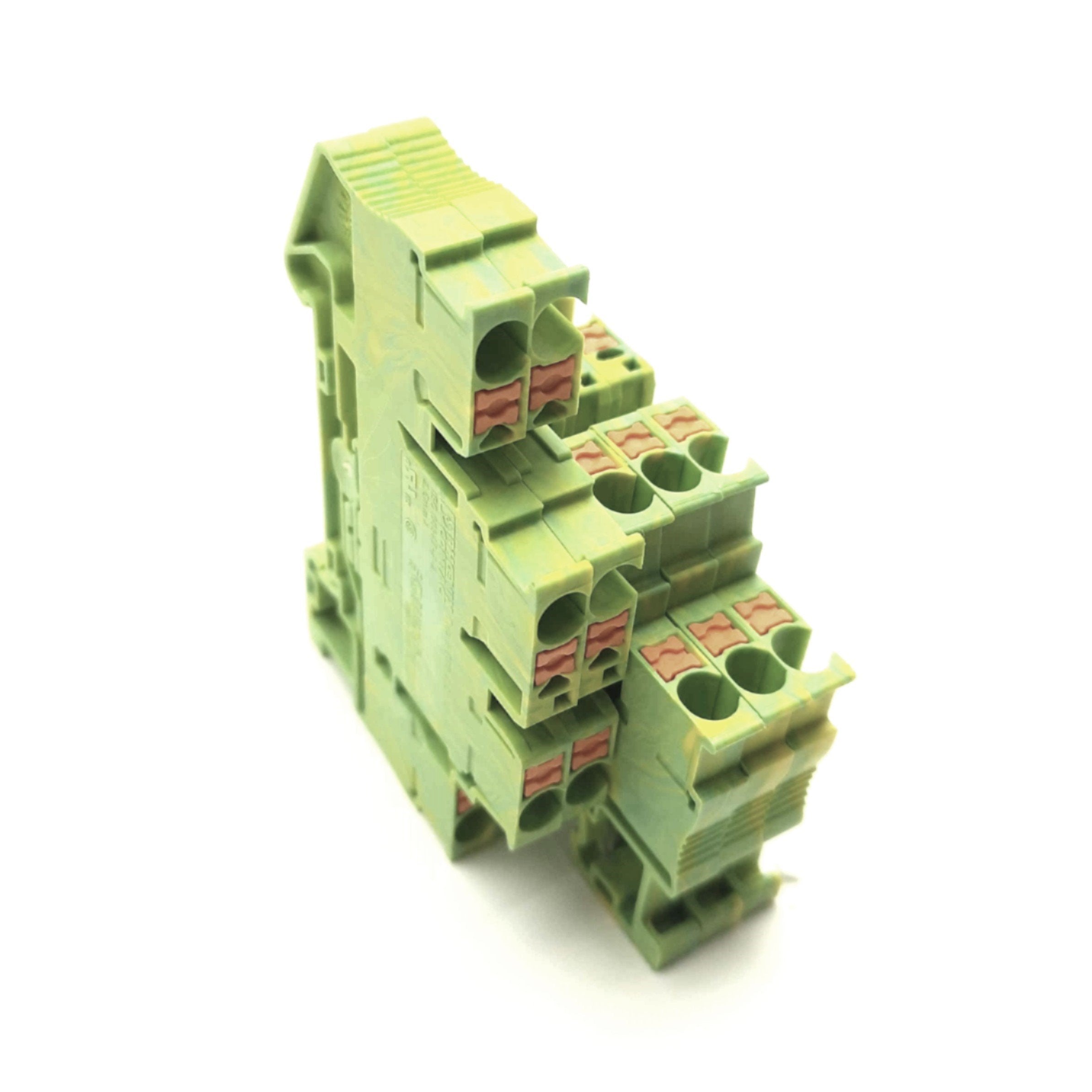 Lot of 5 Phoenix Contact PTTB 2.5-PE Terminal Block 2-Tier 500V 20A DI ...