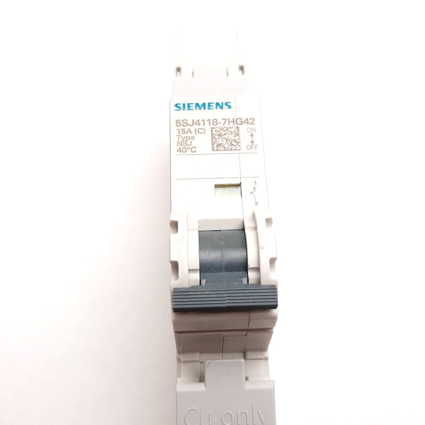 New Siemens 5SJ4118-7HG42 Circuit Breaker, 1-Pole, C-Curve, Rating: 15A 277VAC