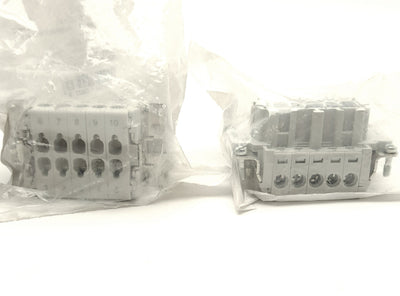 New Lot Of 2 Phoenix Contact HC-B 10-I-UT-F HEAVYCON Female Contact Insert, 500V
