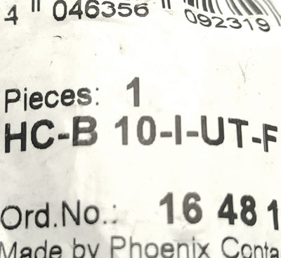 New Lot Of 2 Phoenix Contact HC-B 10-I-UT-F HEAVYCON Female Contact Insert, 500V