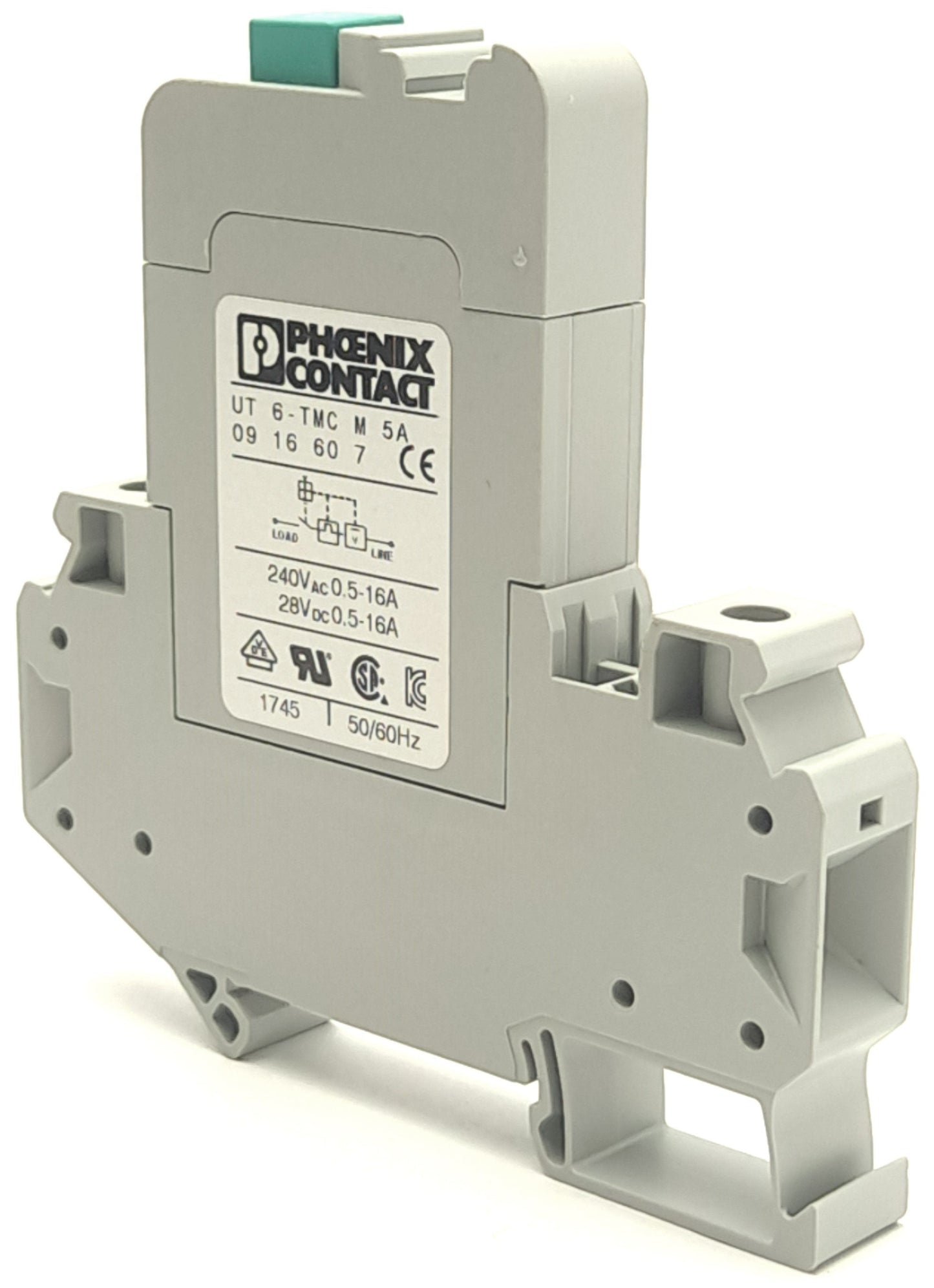 New – Open box Phoenix Contact UT 6-TMC M 5A Thermomagnetic Device Circuit Breaker, 240VAC, 5A