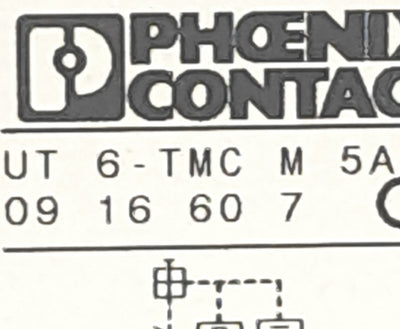 New – Open box Phoenix Contact UT 6-TMC M 5A Thermomagnetic Device Circuit Breaker, 240VAC, 5A