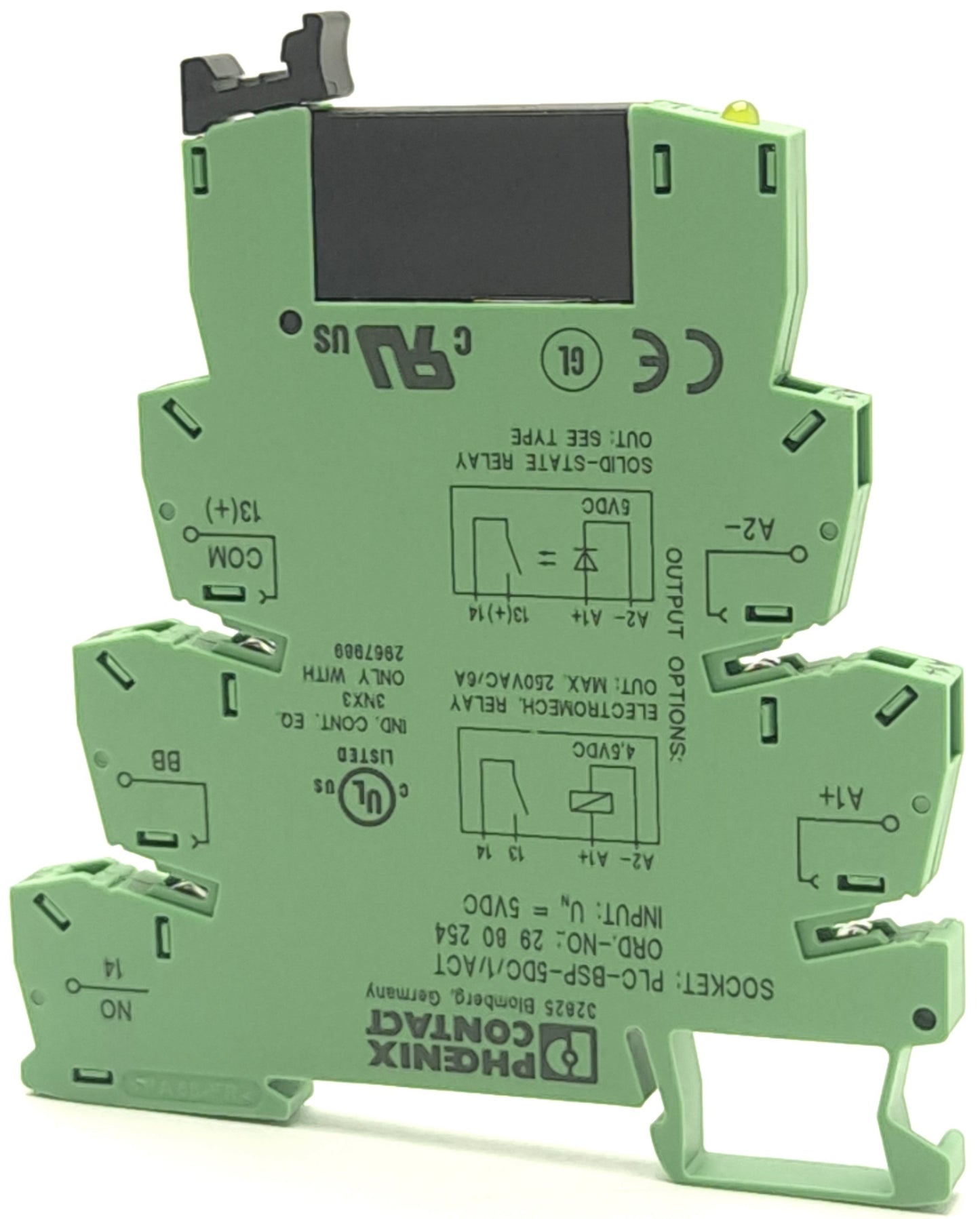 New Phoenix Contact PLC-OSP-5DC/24DC/2/ACT Solid-state relay module, 5VDC Input