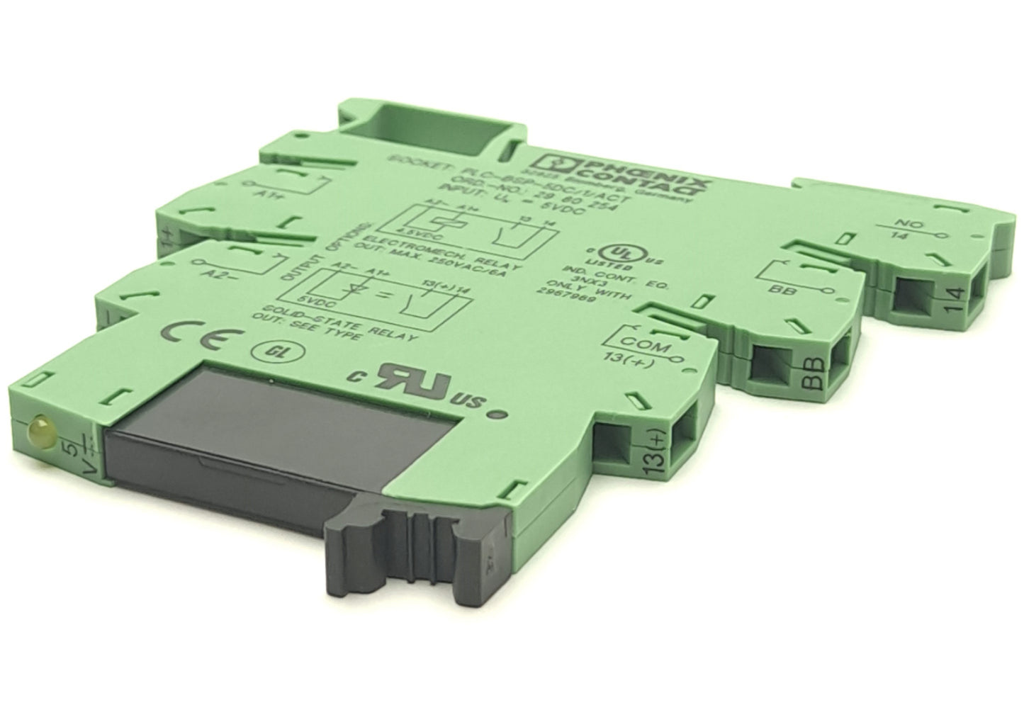New Phoenix Contact PLC-OSP-5DC/24DC/2/ACT Solid-state relay module, 5VDC Input