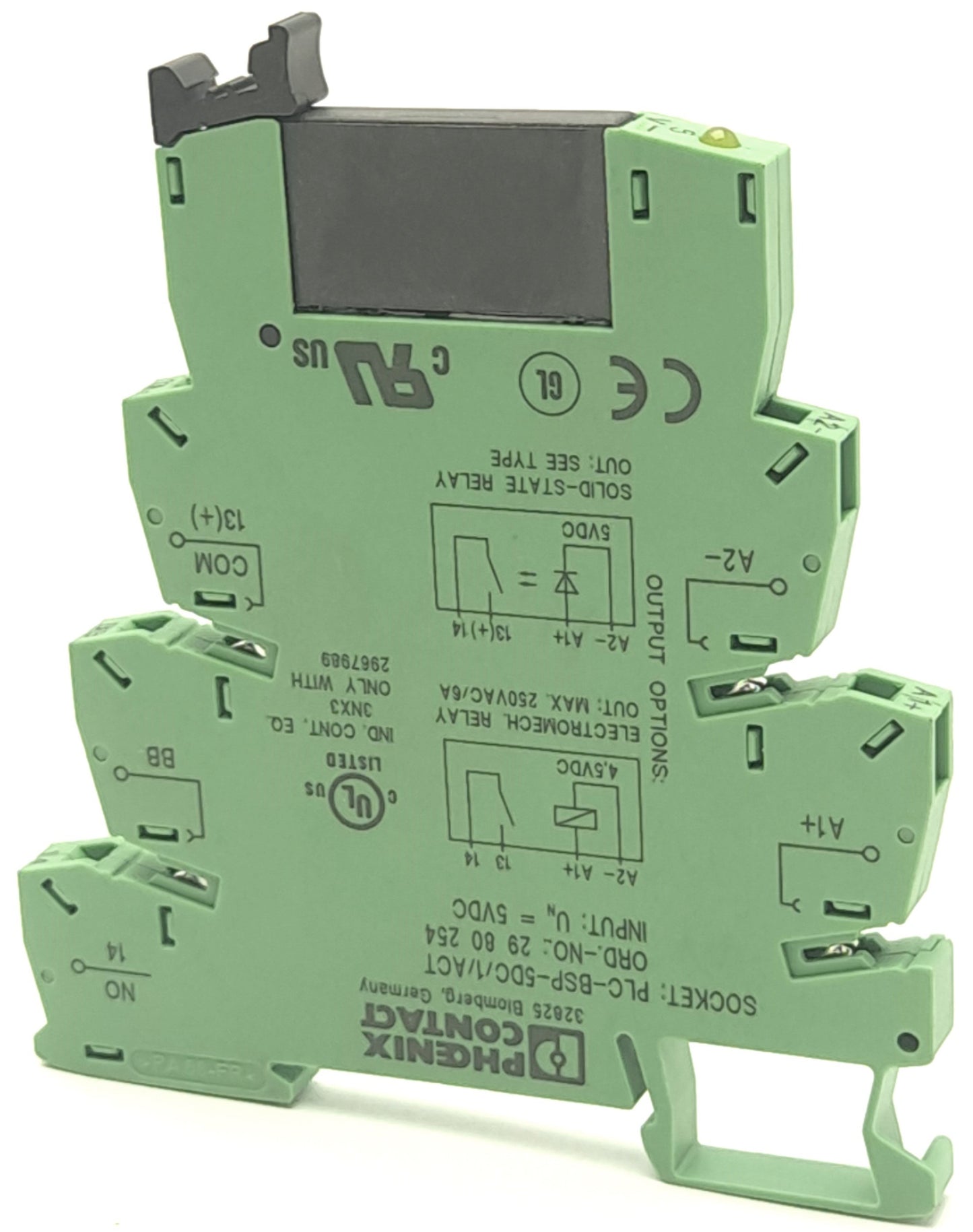 New – Open box Phoenix Contact 2967989 Solid State Relay, 24VDC , With PLC-BSP-5DC/1/ACT Base