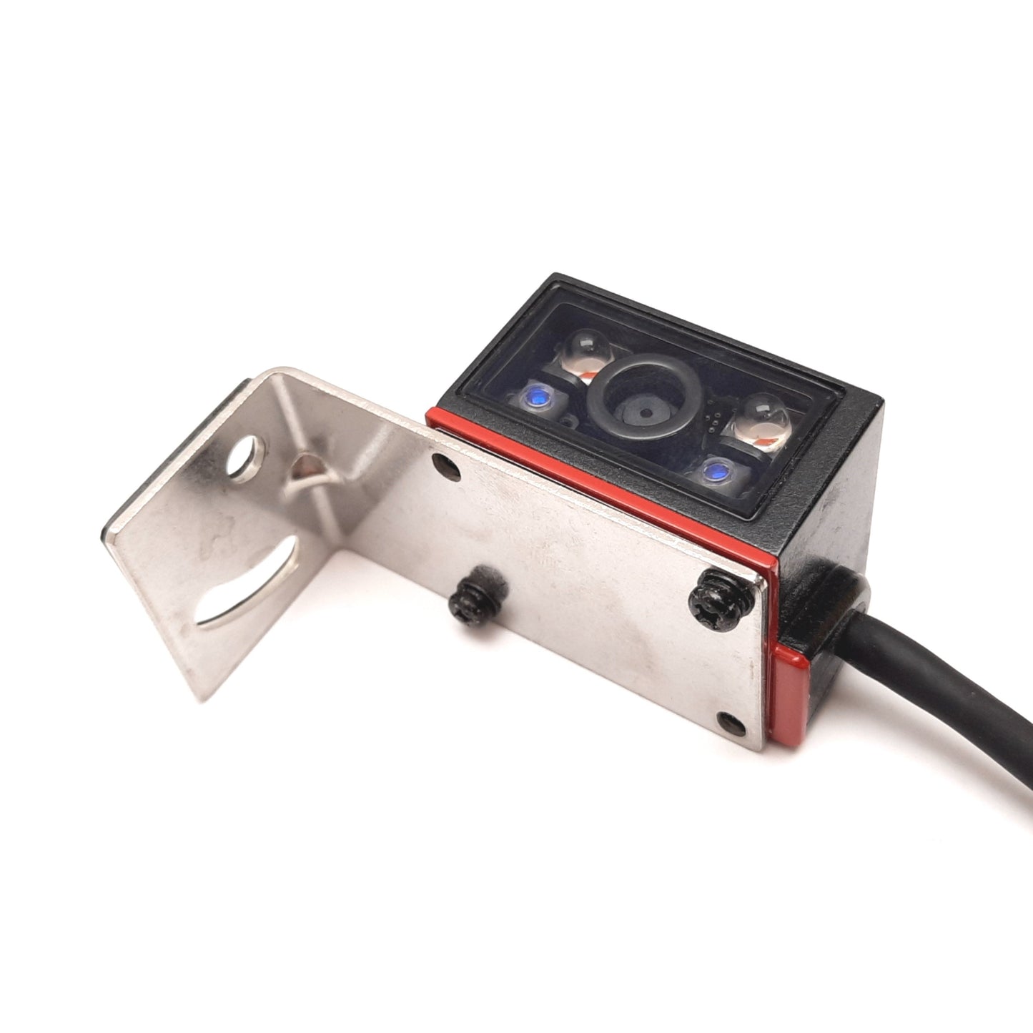 Used Keyence SR-710 Barcode Scanner Reader, 5VDC, 45-195mm, 2x Inputs, 4x NPN Outputs