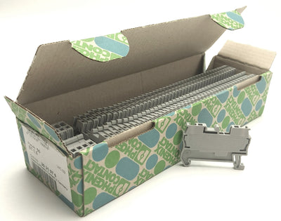 New Lot of 50 Phoenix Contact ST 1,5 Terminal Blocks, 500V, 17.5A, DIN Rail Mounting