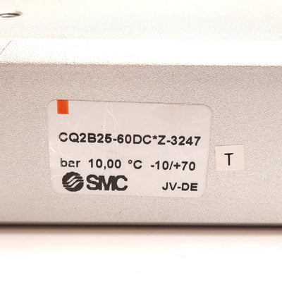 New – Open box SMC CQ2B25-60DC*Z-3247 Compact Cylinder, Bore: 25mm, Stroke: 60mm, M5x0.8