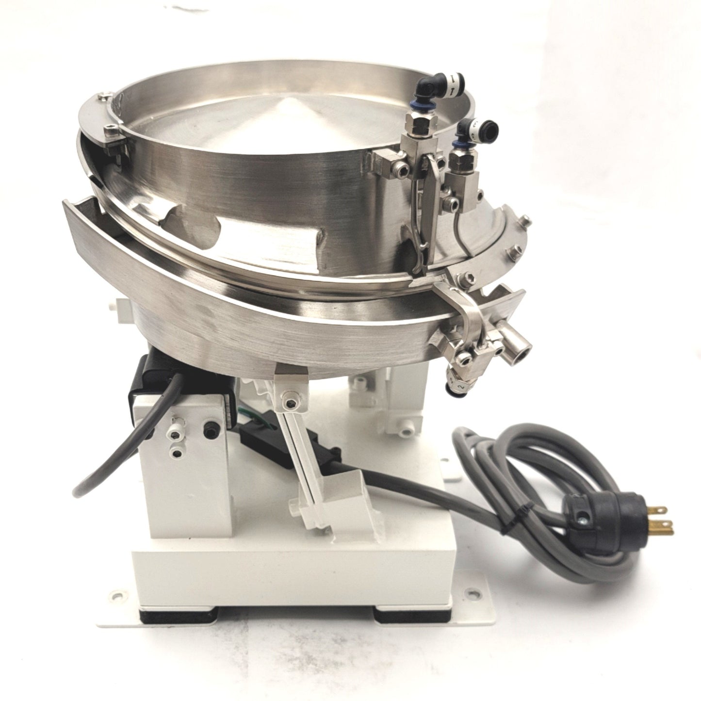 Used Pinnacle Feeding Systems Pharmaceutical Grade Vibratory Bowl Feeder 8", 120VAC