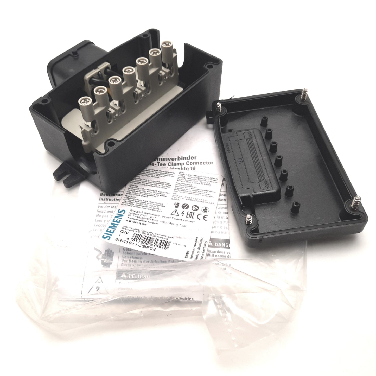 New – Open box Siemens 3RK1911-2BF02 Energie-T Klemmverbinder Power Tee Connector 5x6mm²