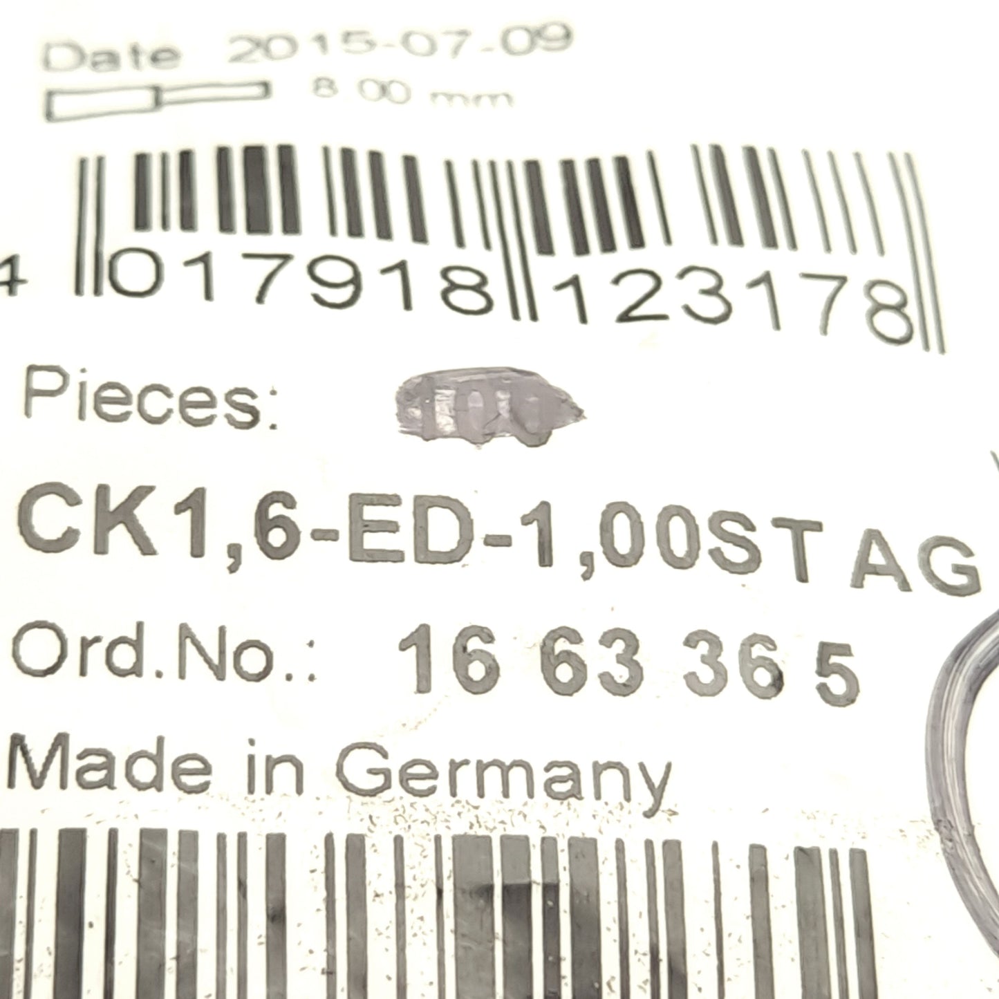 New – Open box Lot of 30 Phoenix Contact CK1,6-ED-1,00ST AG Silver Plated Copper Crimp Contact