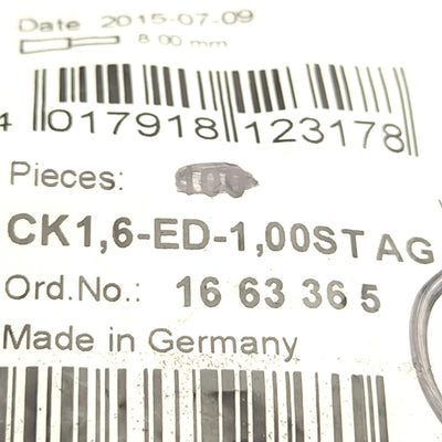 New – Open box Lot of 30 Phoenix Contact CK1,6-ED-1,00ST AG Silver Plated Copper Crimp Contact