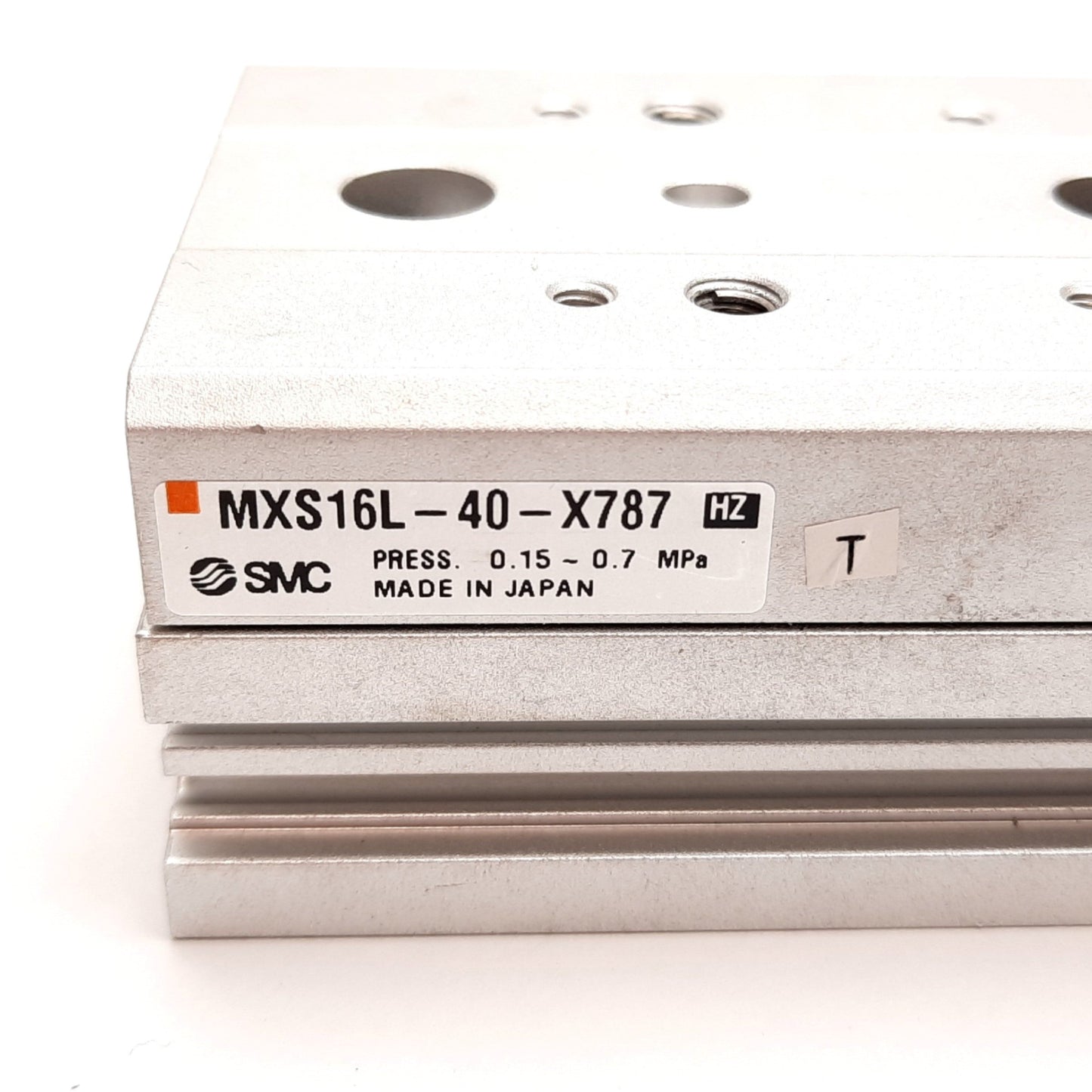 Used SMC MXS16L-40-X787 Pneumatic Slide Table, Bore: 16mm, Stroke: 40mm, 0.15-0.7MPa