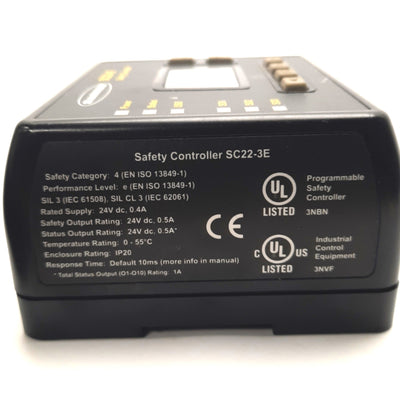 Used Banner Engineering SC22-3E Safety Controller w/ Ethernet 24v DC, 22 Inputs