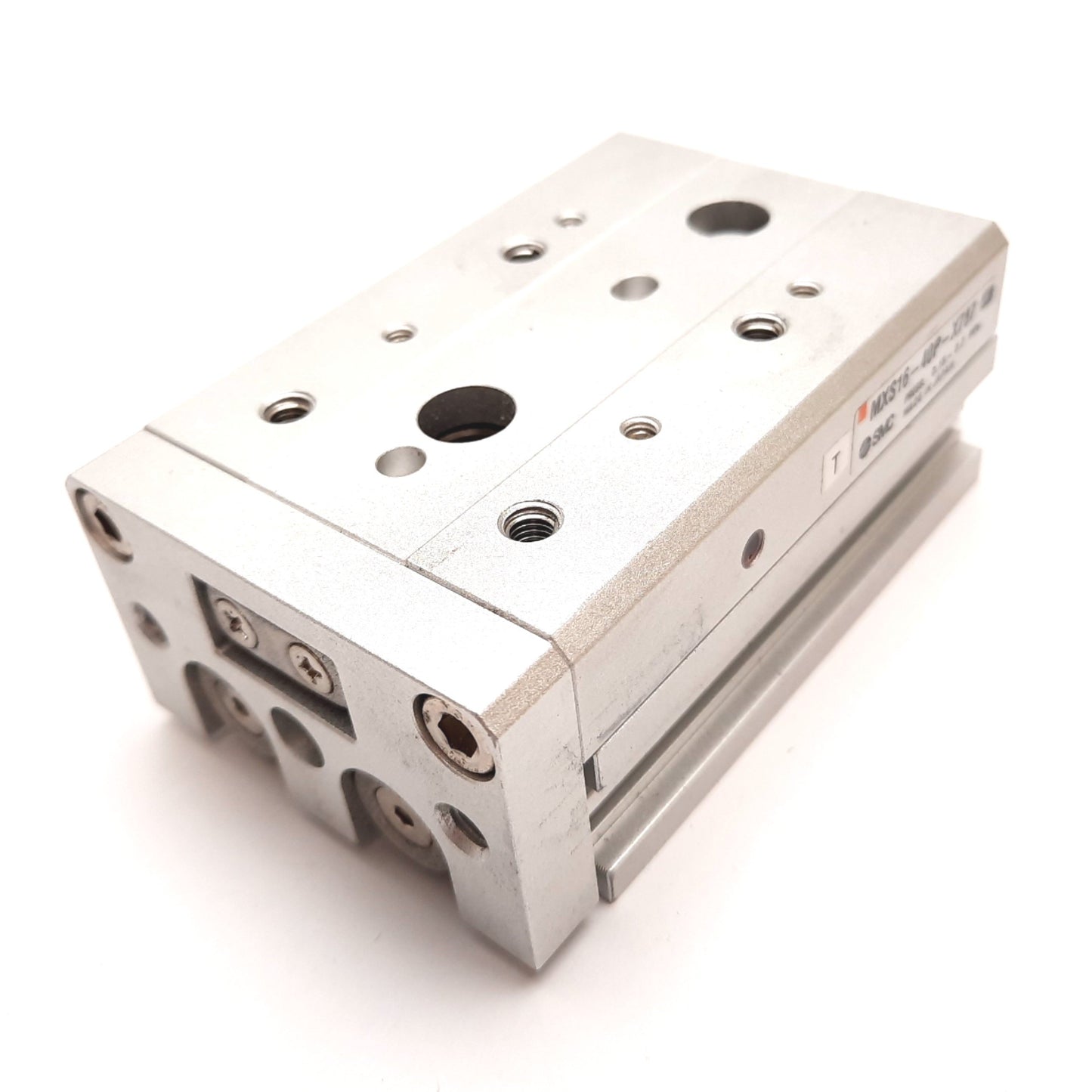 Used SMC MXS16-40P-X787 Pneumatic Slide Table, Bore: 16mm, Stroke: 40mm, 0.15-0.7MPa
