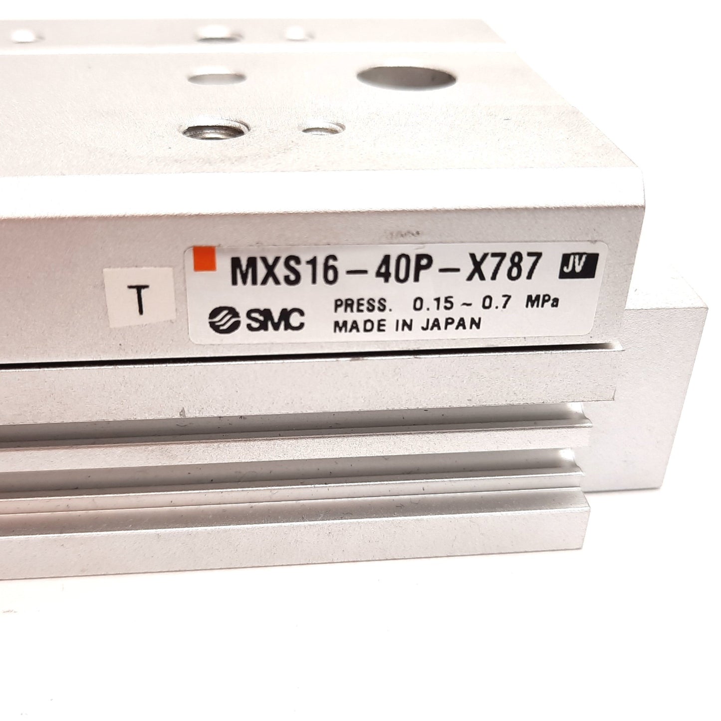 Used SMC MXS16-40P-X787 Pneumatic Slide Table, Bore: 16mm, Stroke: 40mm, 0.15-0.7MPa