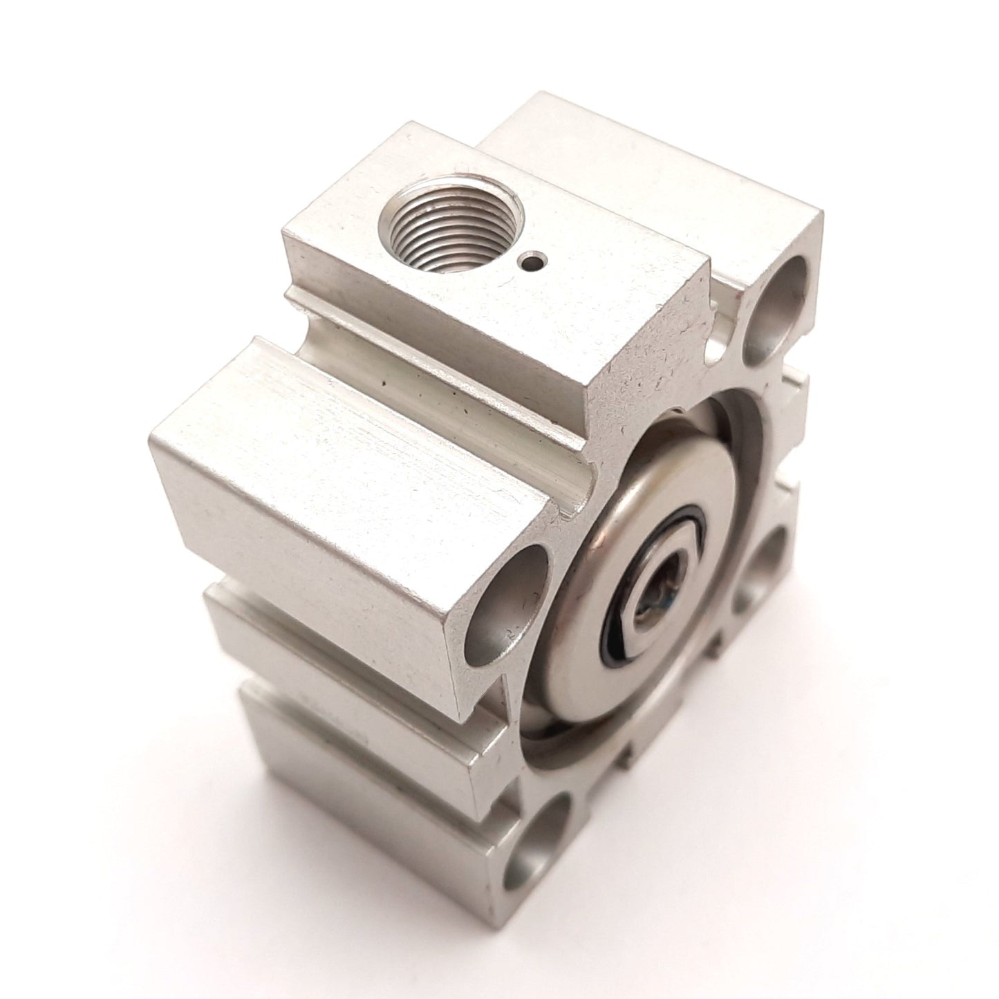 Used Festo AEVC-32-5-I-P Short Stroke Cylinder, Single Acting, Bore 32mm, Stroke 5mm