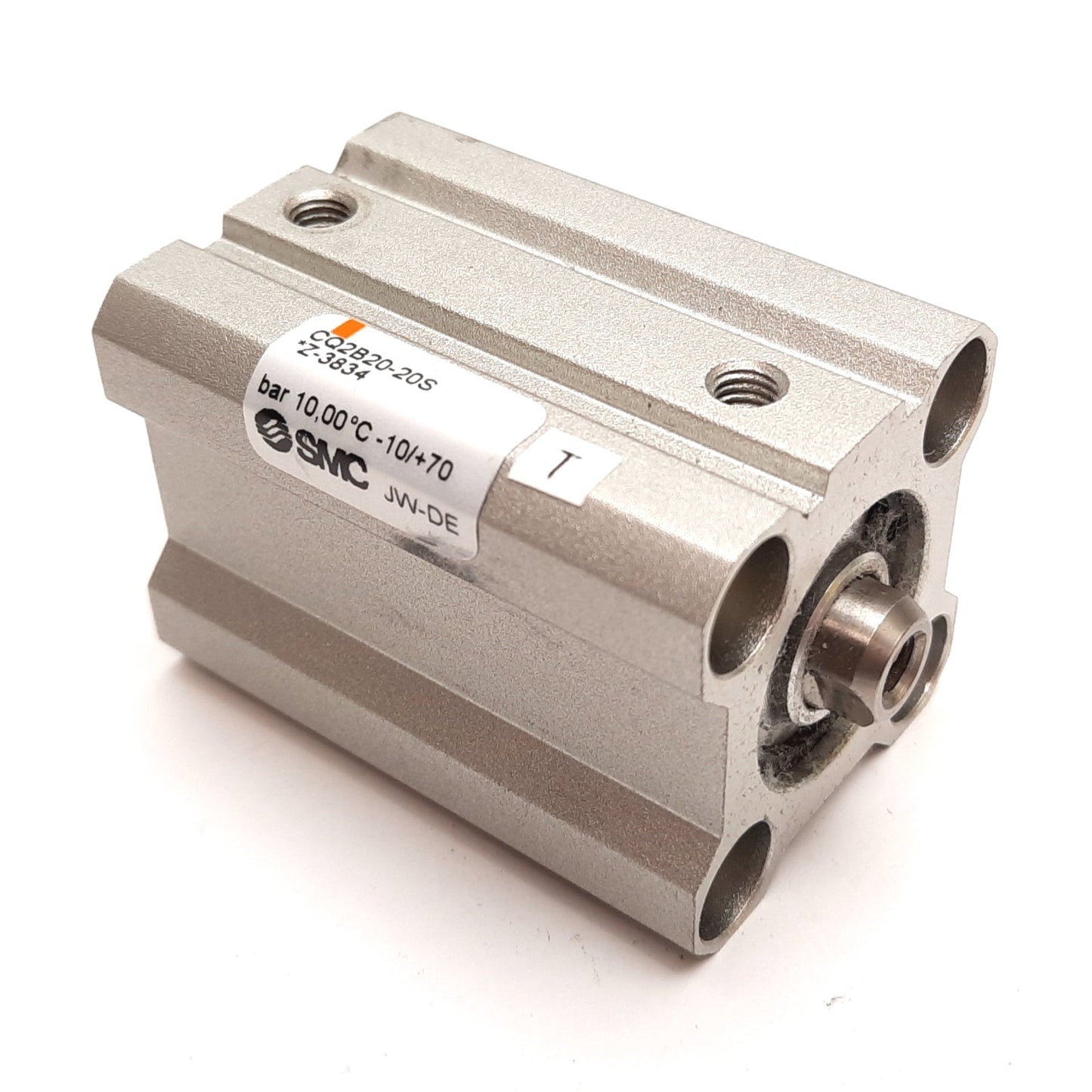 Used SMC CQ2B20-20S*Z-3834 Compact Cylinder, Single Acting, Bore: 20mm, Stroke: 20mm