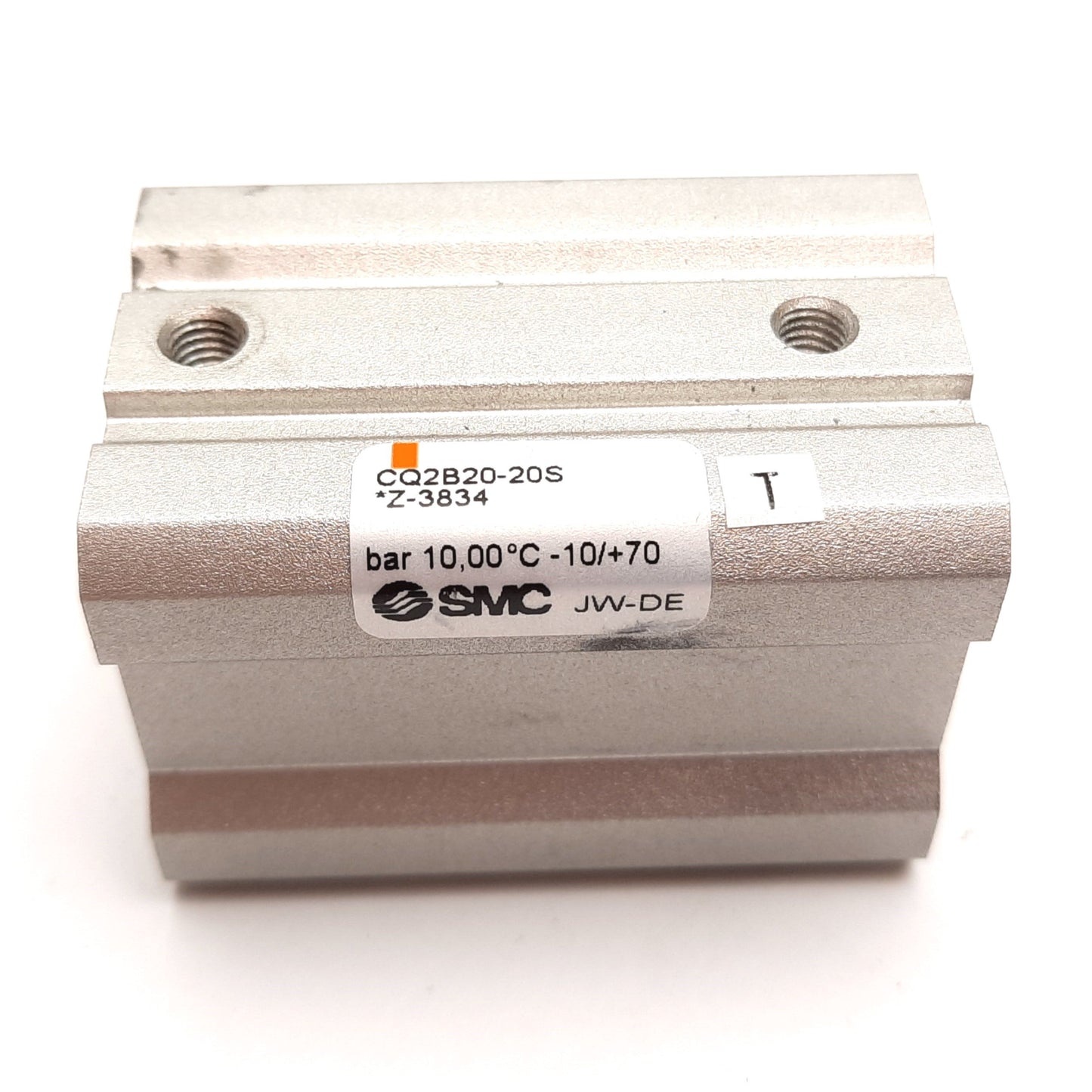 Used SMC CQ2B20-20S*Z-3834 Compact Cylinder, Single Acting, Bore: 20mm, Stroke: 20mm