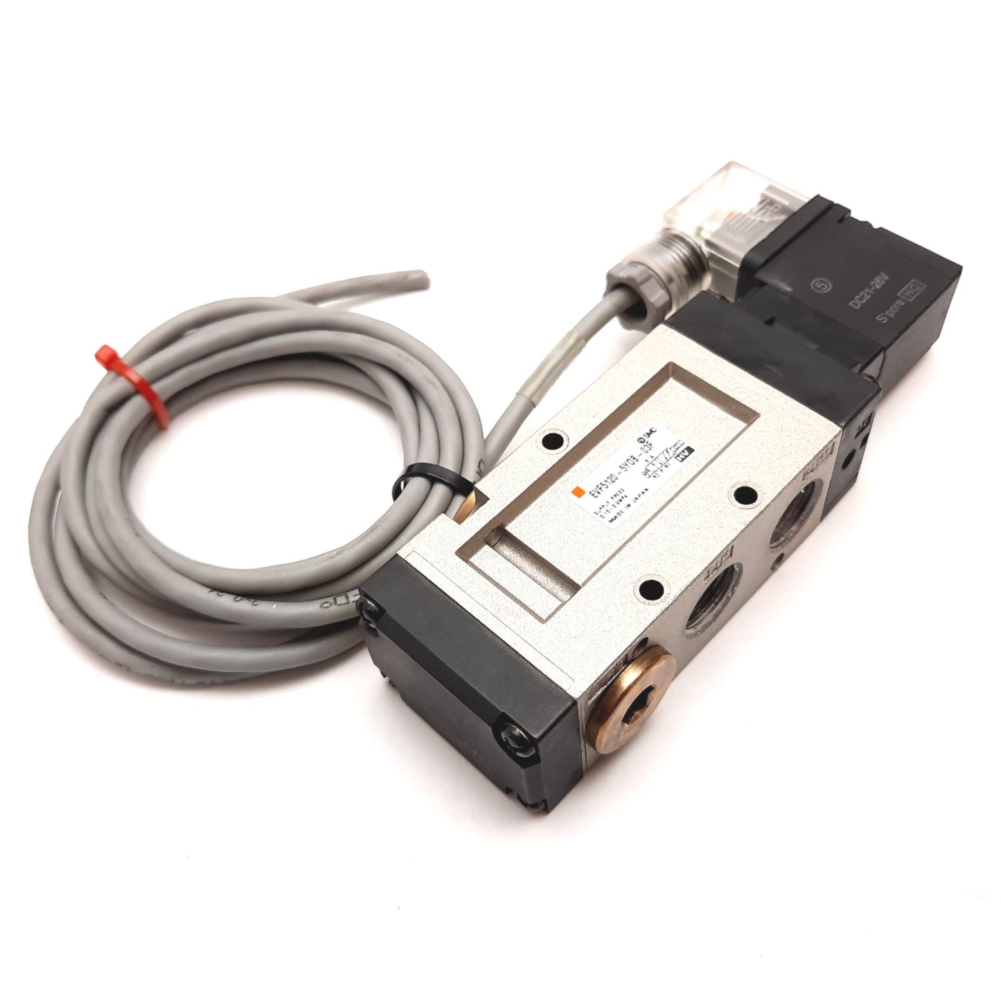 Used SMC EVF5120-5YOB-03F Solenoid Valve, 2-Position 5-Port, 24VDC, 0.15-0.9MPa, G3/8