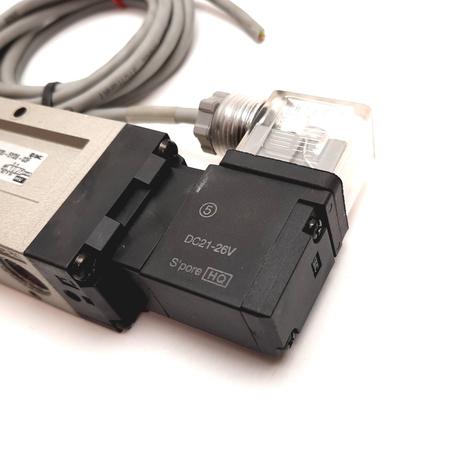 Used SMC EVF5120-5YOB-03F Solenoid Valve, 2-Position 5-Port, 24VDC, 0.15-0.9MPa, G3/8