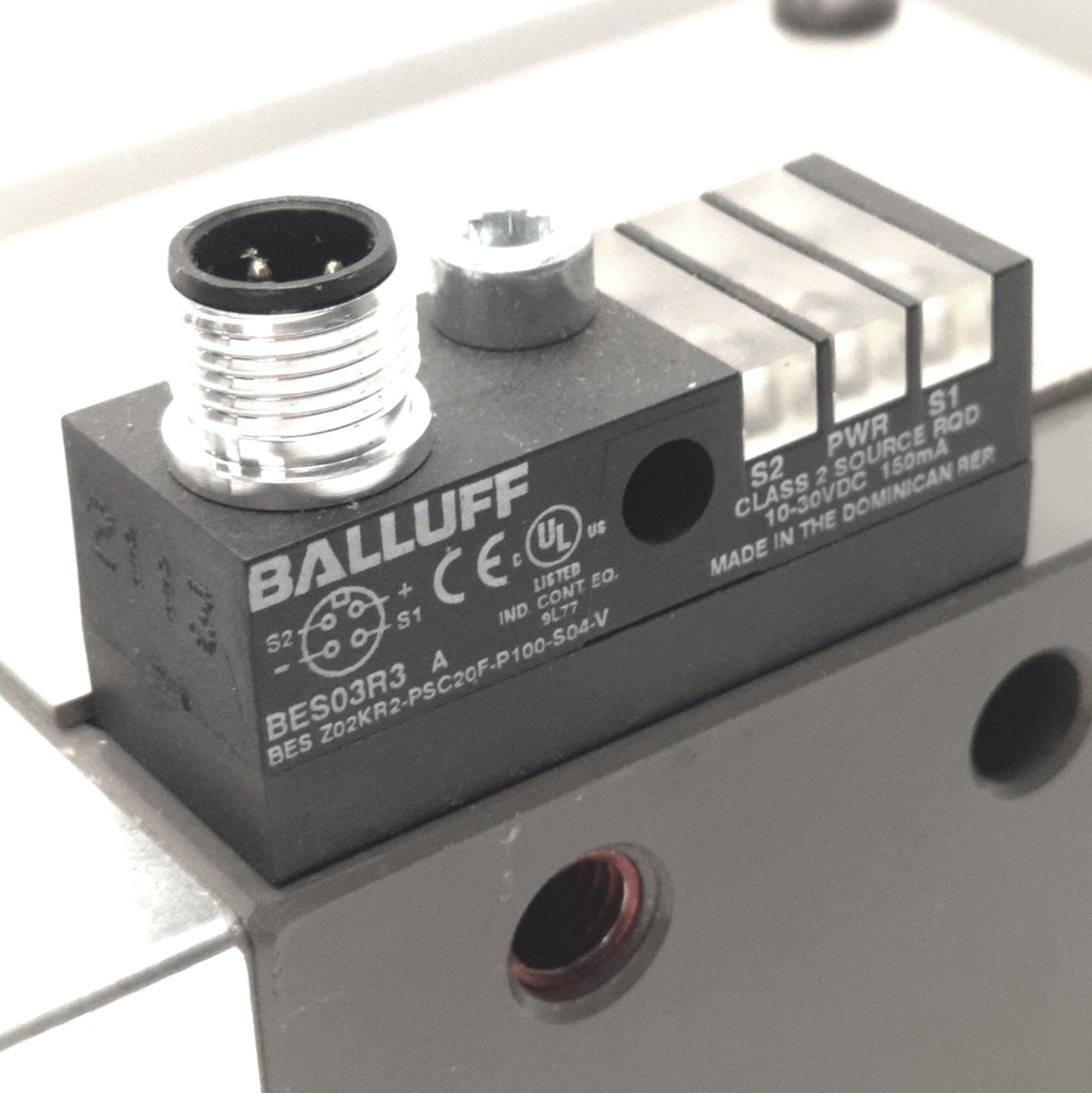 Used Welker C2500ABEEJ045NA Pin Clamp Ø 25mm Bullet Nose Fingers at 0°, 1/8"G, PNP NO