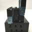 Used Manifold of 3x MAC 92B Series Solenoid Pilot Valves 5-Port 120VAC, 3/8" NPT