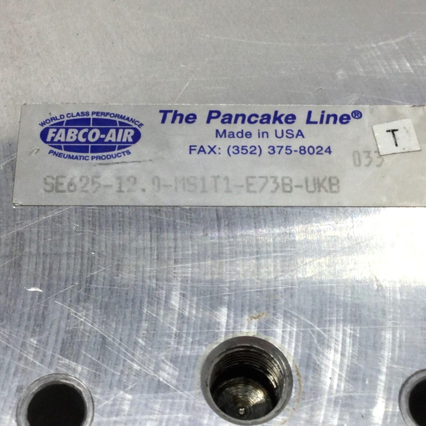 Used Fabco Air SE625-12.0-MS1T1-UKB Pneumatic Linear Slide 1.125" Bore, 12" Stroke