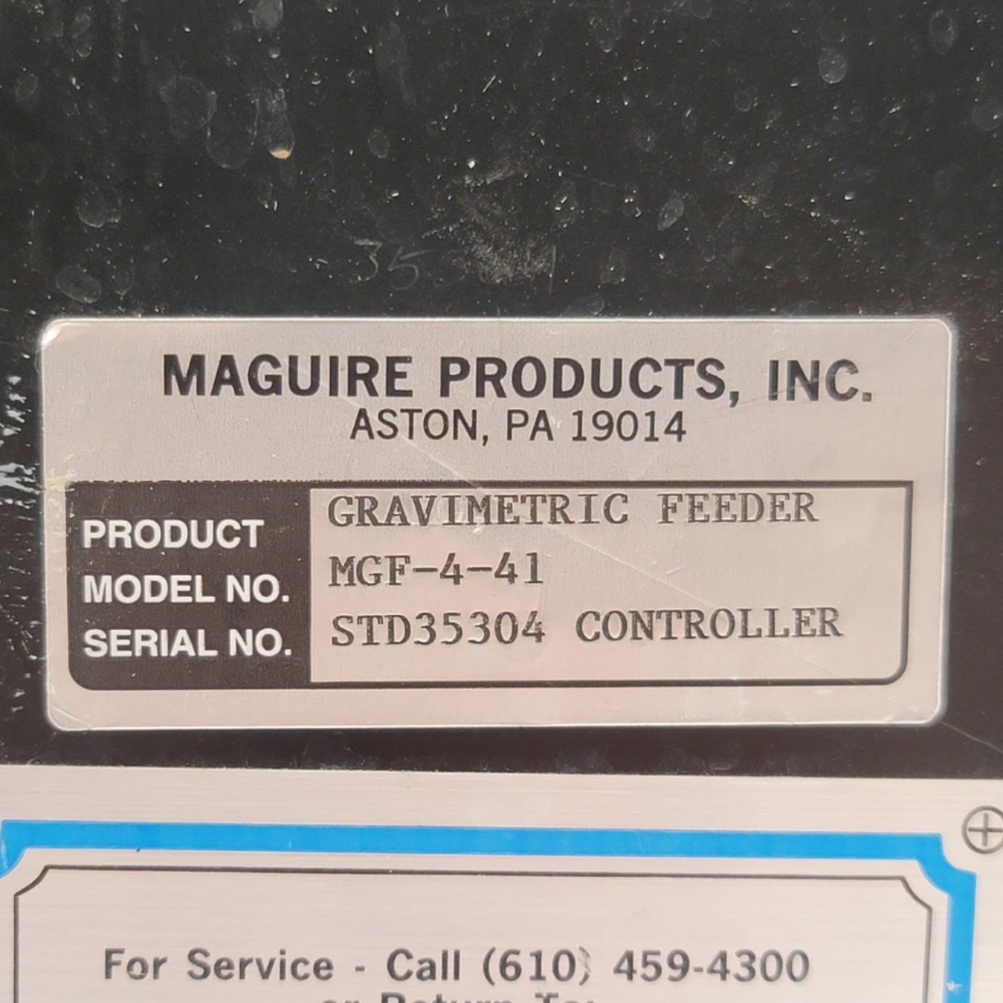 Used Maguire NOVATEC MGF-4-41 Gravimetric Feeder 1/2" Auger, 6.8-20lbs/hr, 120VAC