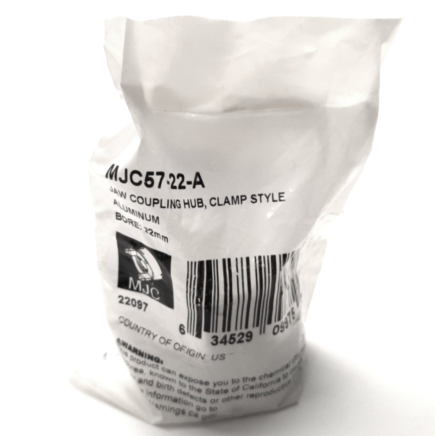 New Ruland MJC57-22-A Coupling Jaw, Screw Clamp, 22mm Bore, 2-1/4" OD, 80mm Length