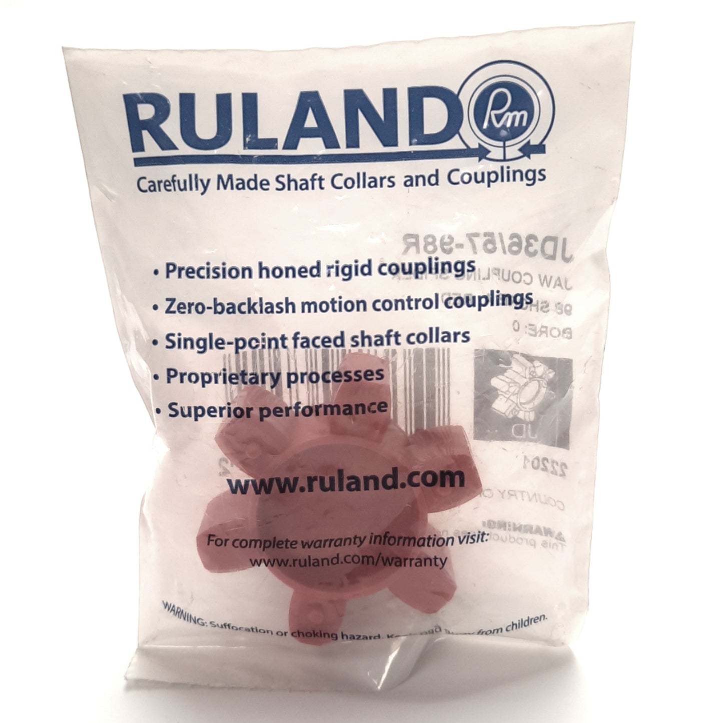 New Ruland JD36/57-98R Flexible Jaw Coupling Spider Insert, 2-1/4" OD, 410 In-Lbs
