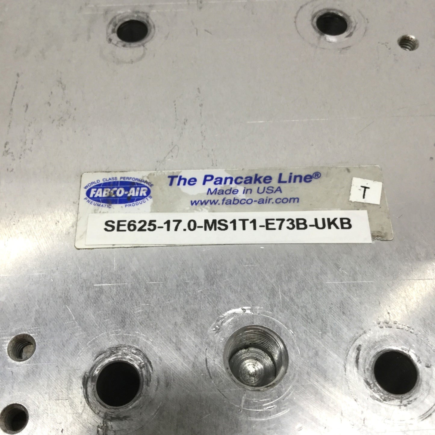Used Fabco Air SE625-17.0-MS1T1-E73B Pneumatic Linear Slide 1.125" Bore, 17" Stroke